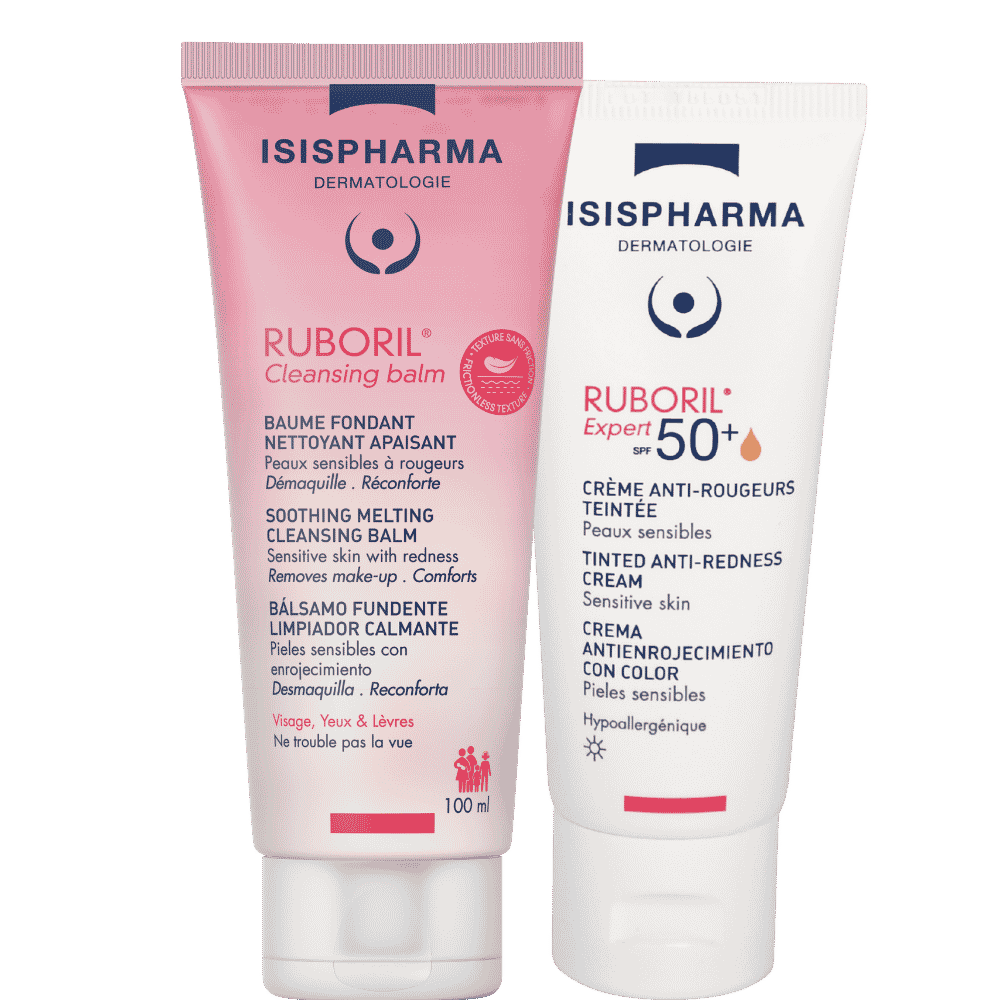 Pachet Ruboril Balsam de curatare si Ruboril Expert SPF50+ Medium